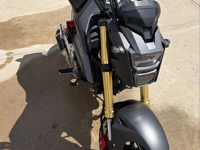 Honda Grom 125 Motorcycle - Black with Gold Accents - 7765 Miles