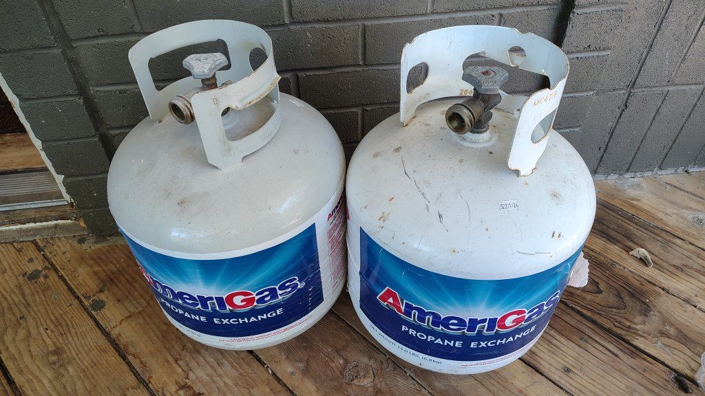 AmeriGas Propane Exchange Tanks (2) - Used half full
