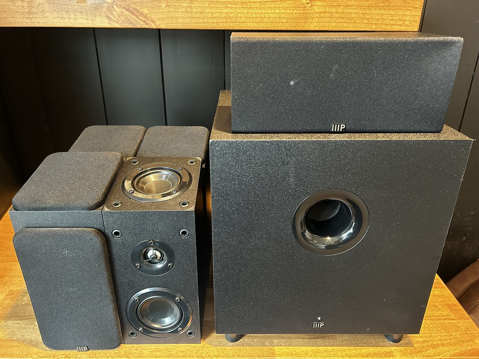 Monoprice Premium 5.1.4-Dolby Atmos Speakers with 8 Inch 200 Watt Subwoofer - (MSRP $400, but is selling on Amazon for $350)