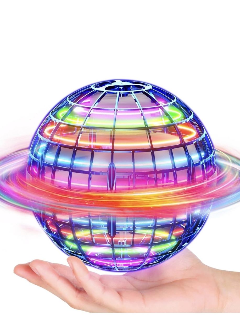 New Flying Spinner Orb Toy with Colorful LED Lights & USB Charging