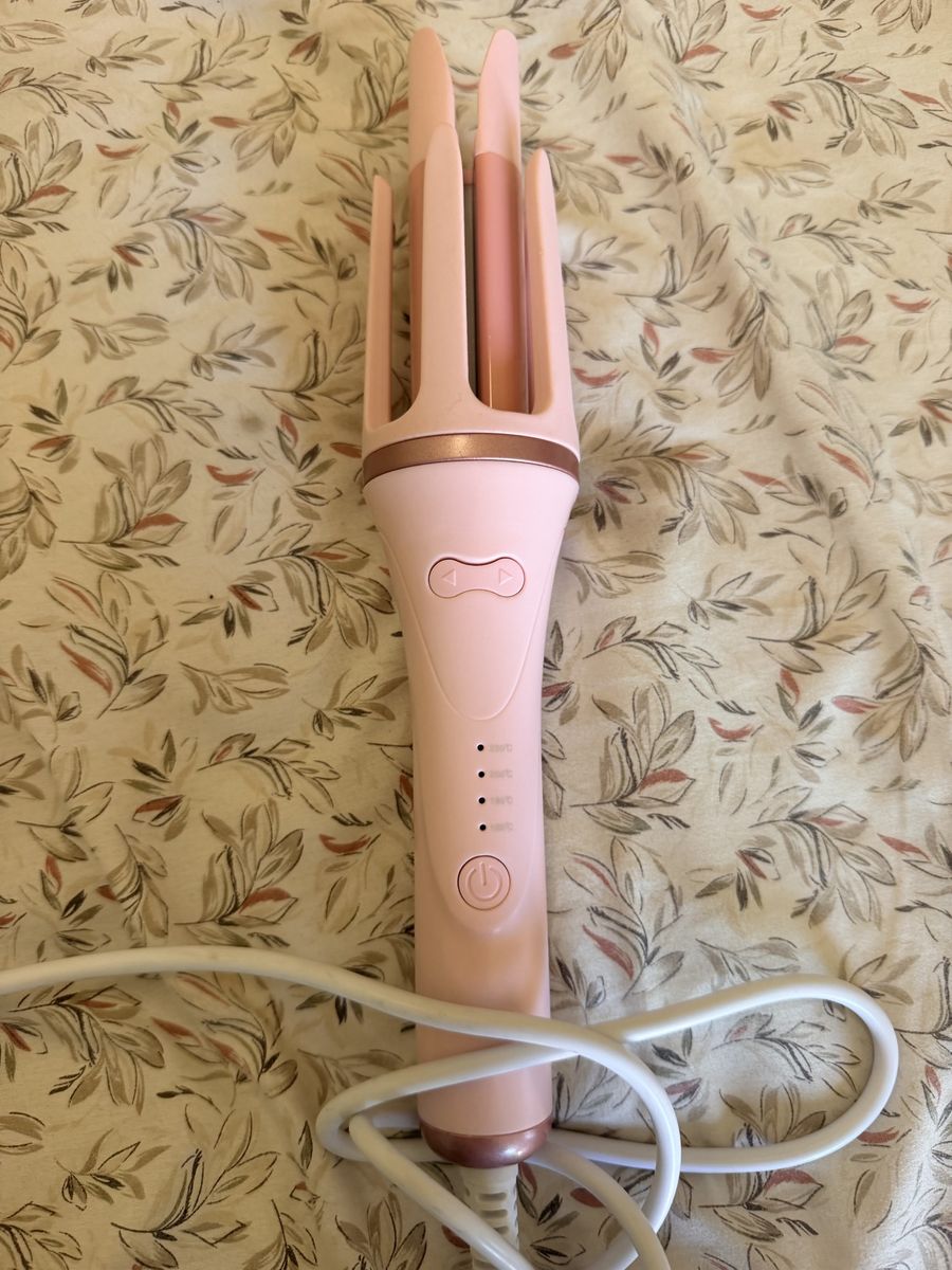New. Pink Automatic Rotating Curling Iron Hair Styler