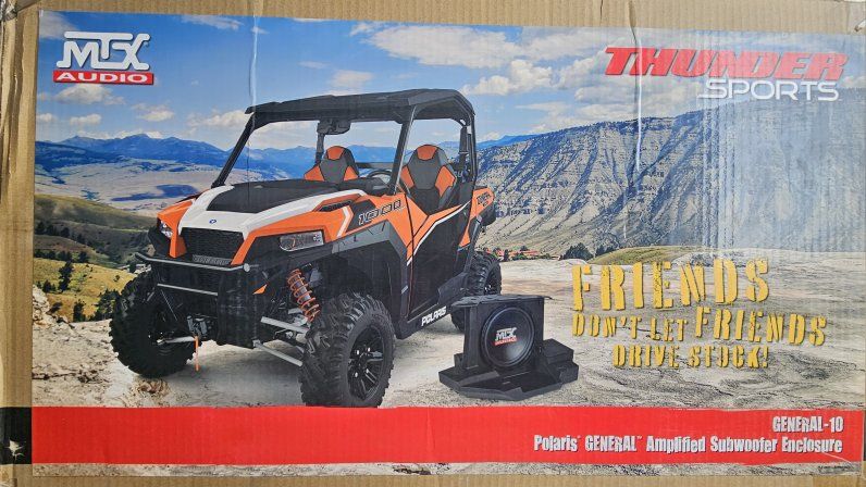 MTX Audio Thunder Sports BNIB Polaris GENERAL-10 Amplified Subwoofer Enclosure 250W RMS
