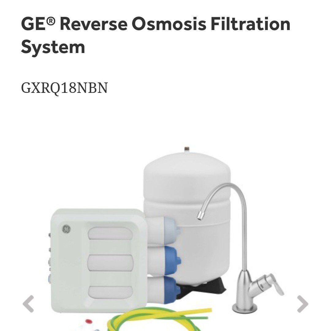 GE Reverse Osmosis Filter Filtration System