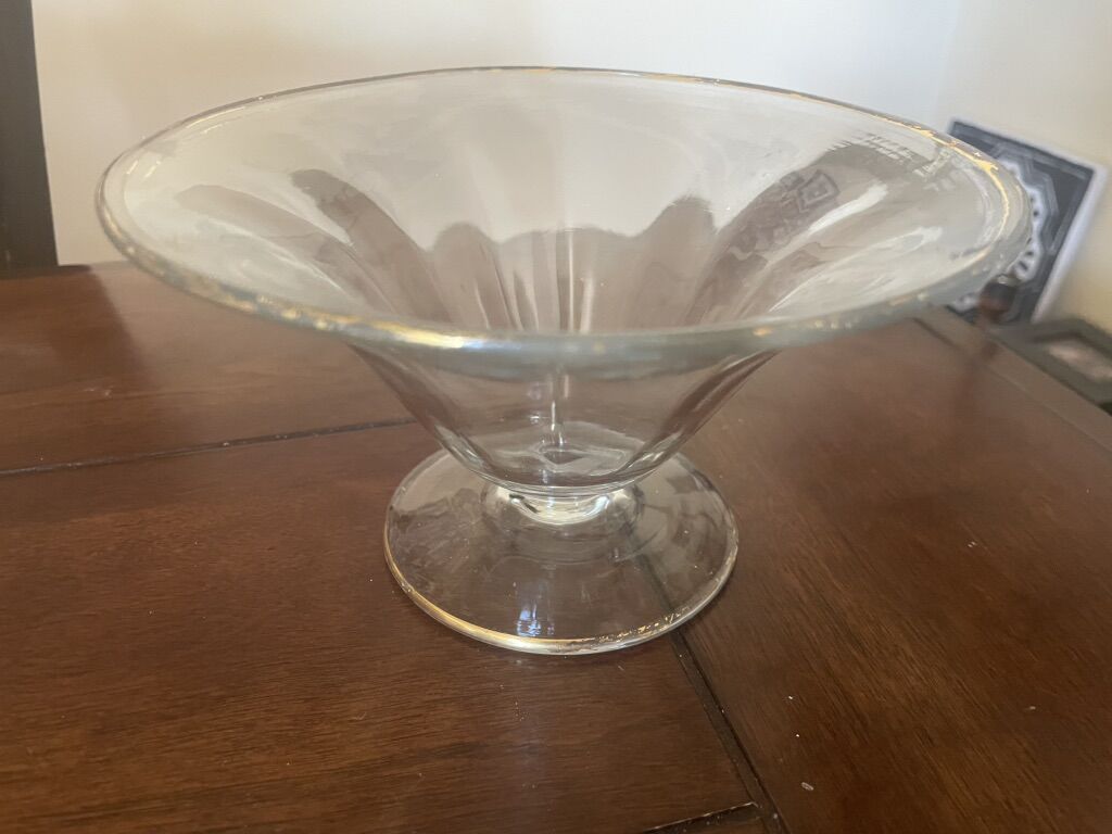 Vintage Glass Footed Candy Bowl