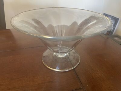 Vintage Glass Footed Candy Bowl