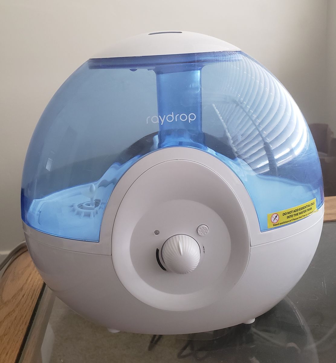 Raydrop Cool Mist Humidifier Blue and White