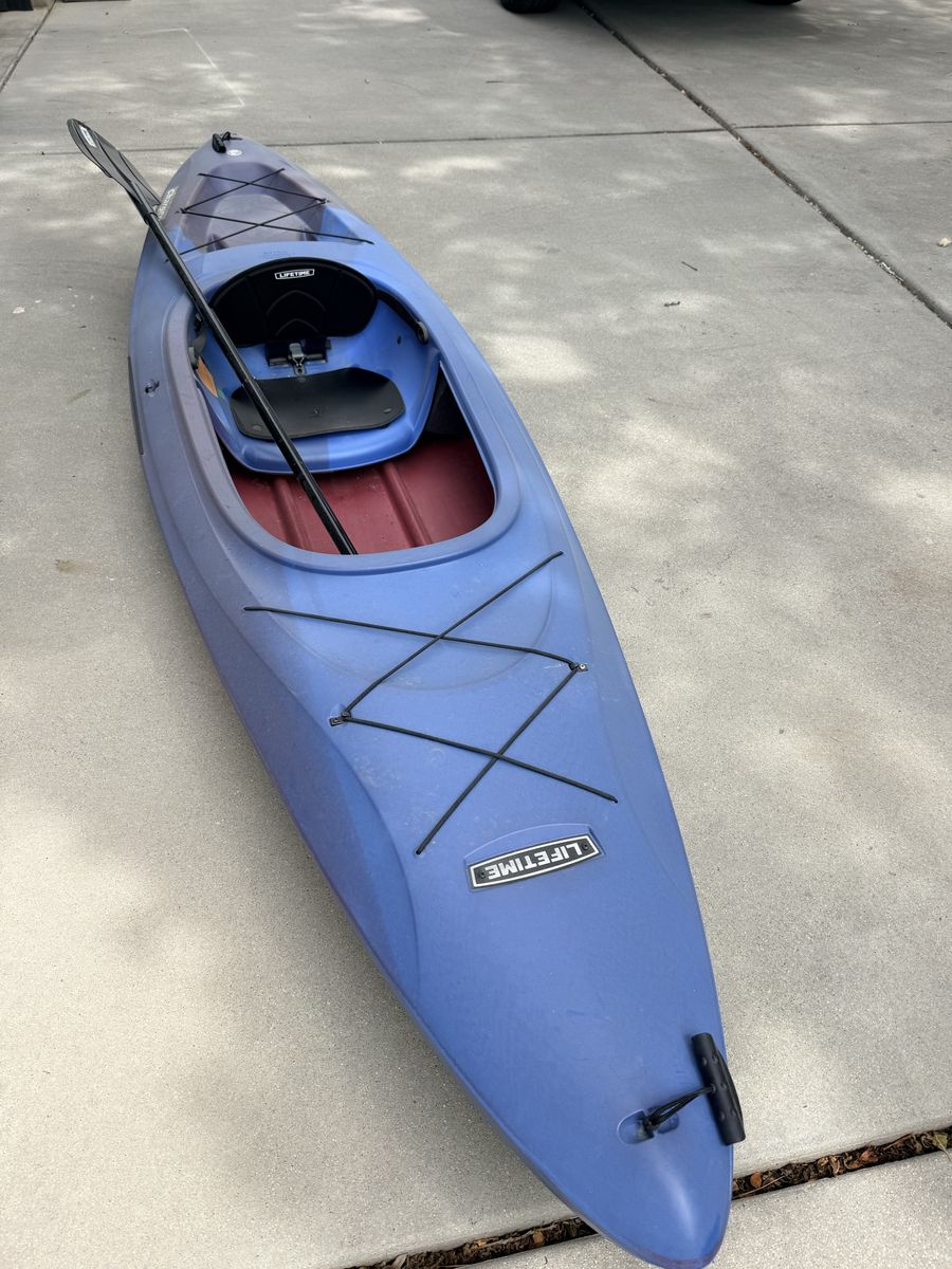 Lifetime Charger Blue Sit-Inside Kayak with Paddle