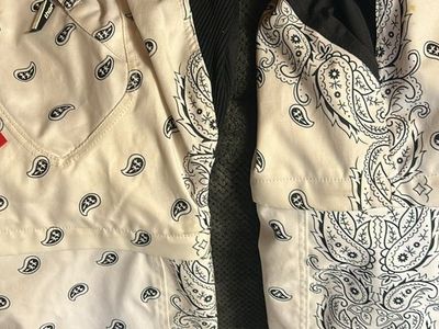 Thor Motocross Paisley Riding Gear Set - White & Black Bandana Print Jersey and Pants