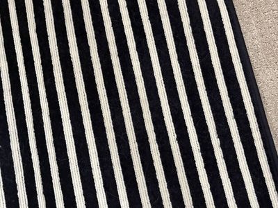 Sabrina Soto Indoor/Outdoor Collection Runner Rug - Navy Blue/White Stripes, 2' 7" x 10'