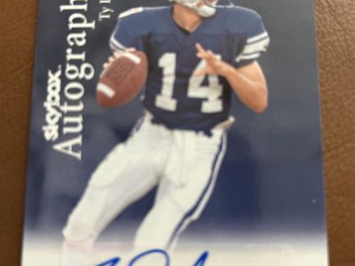 Ty Detmer Skybox Autographics BYU Cougars Football Autographed Card