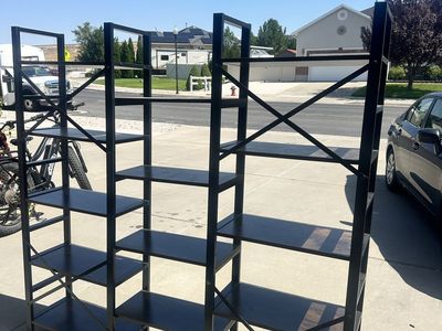 Triple wide industrial bookshelf