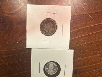 1906 coin and silver penny rare