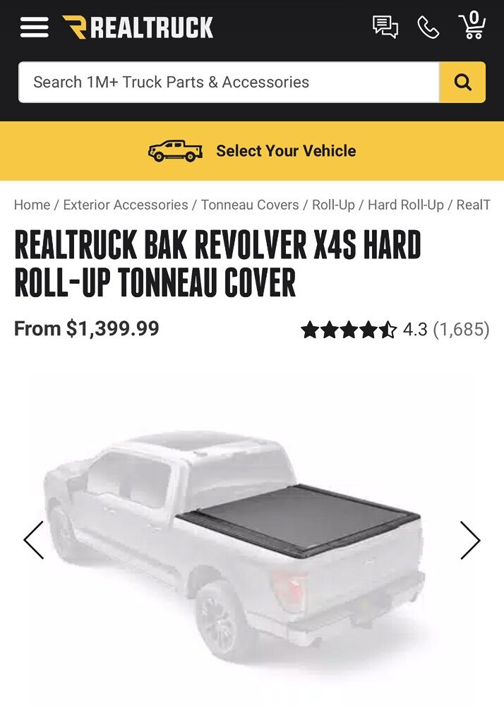 BAK Revolver X4s Tonneau Cover 2019-22 Ford Ranger