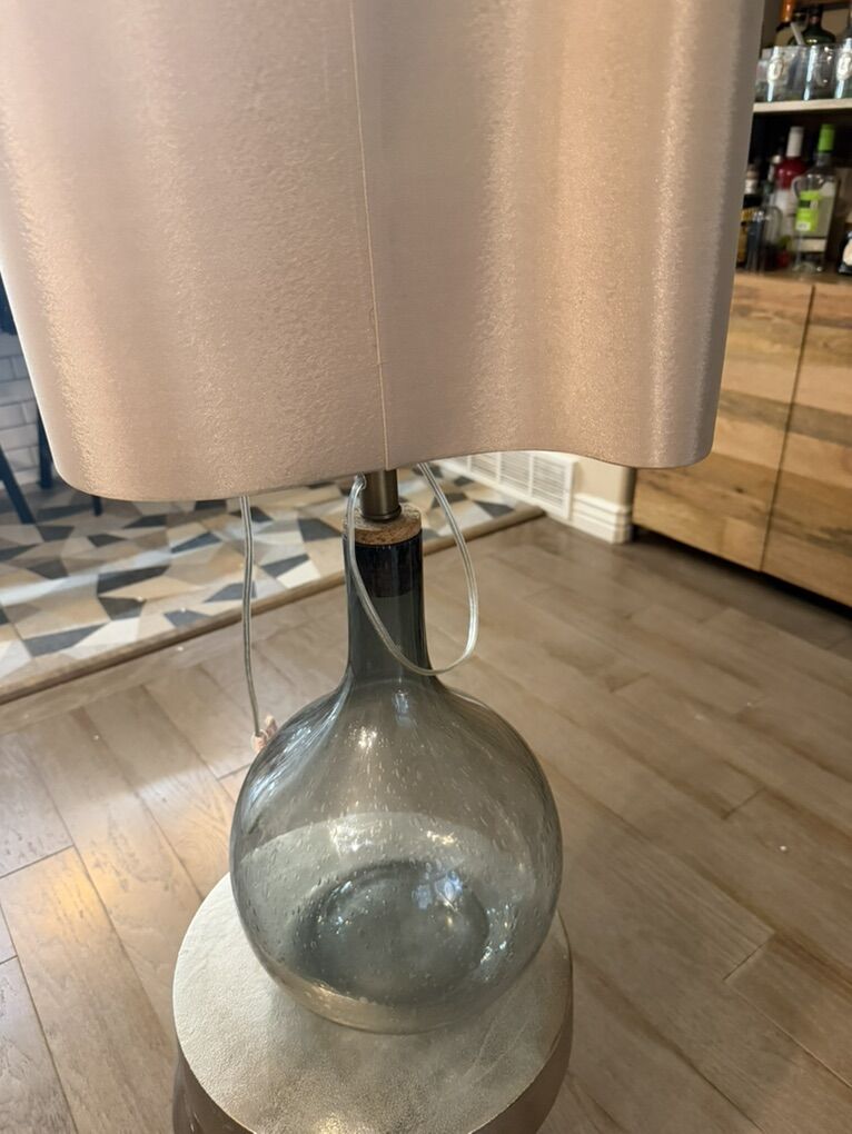 Beautiful Glass Lamp With Unique Shade