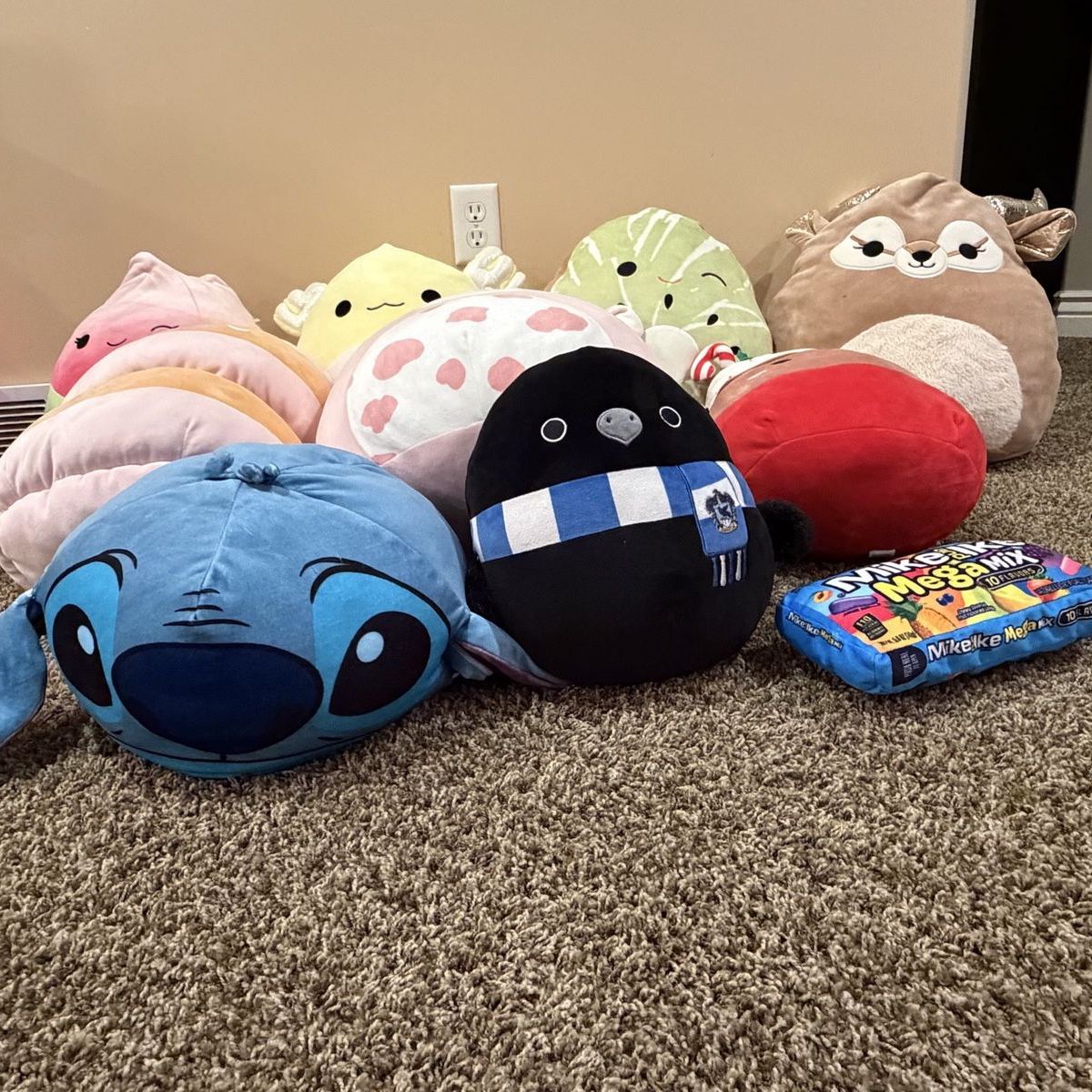 Large Lot of Squishmallows Plush Toys - Assorted Characters, Sizes, and Colors