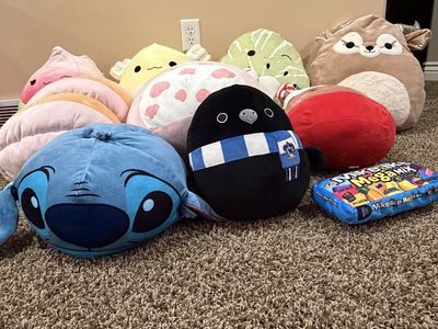 Large Lot of Squishmallows Plush Toys - Assorted Characters, Sizes, and Colors