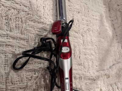 Conair Infiniti Pro Automatic Rotating 1" Curling Iron, Red/Silver, Works Great!