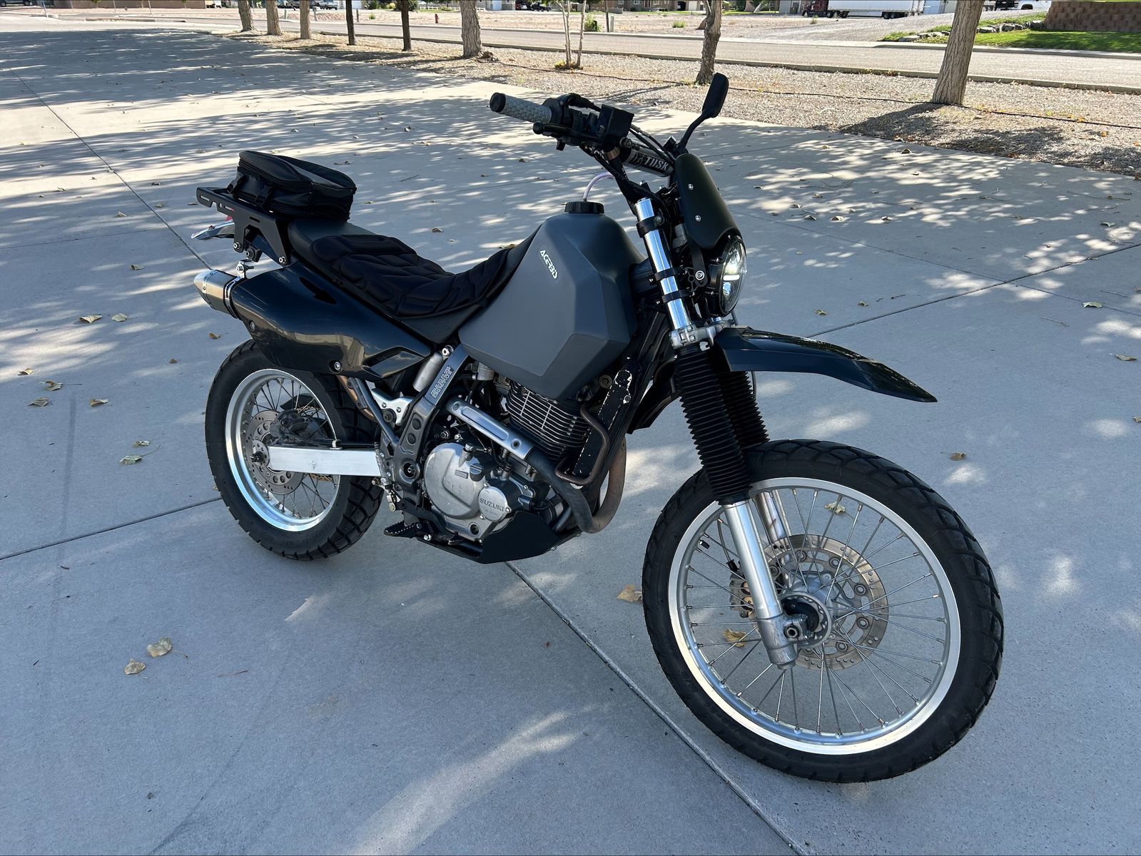 Suzuki DR650.  Low miles and with many upgrades