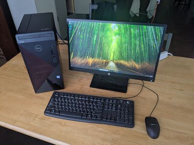 Dell Desktop Computer with i5-9400 CPU and HP Monitor