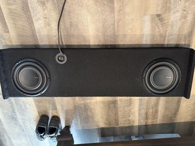 Pioneer Dual 10-inch Shallow Mount Subwoofer Box for Car/Truck Audio - Excellent Condition