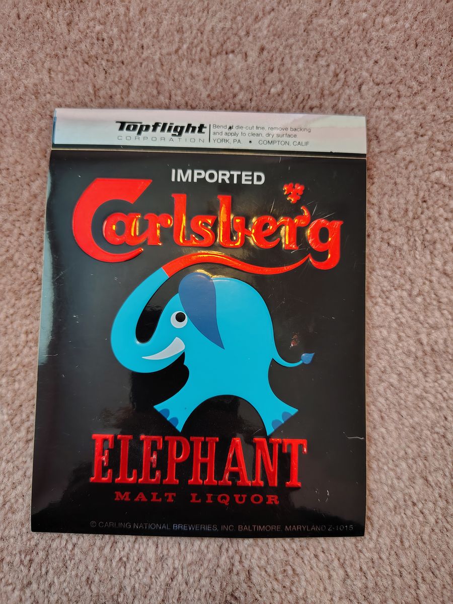 Vintage carlsberg elephant sticker