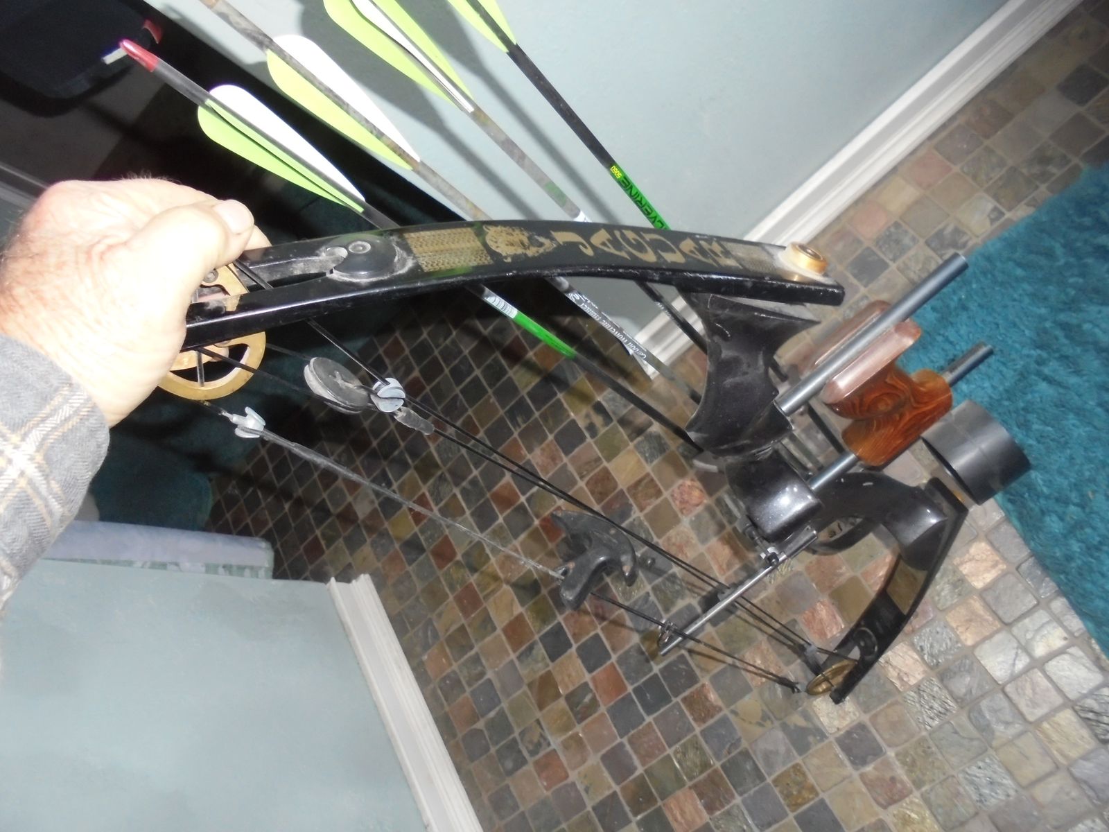 Jaguar Compound Bow with quiver and arrows