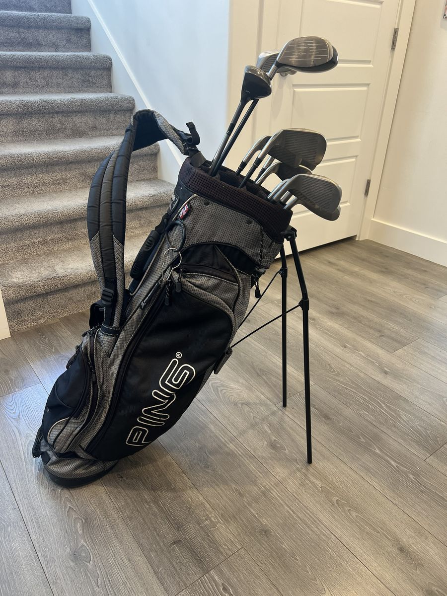 Premium PING Hoofer Bag + TaylorMade & Tommy Armour Titanium Set