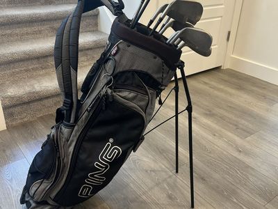 Premium PING Hoofer Bag + TaylorMade & Tommy Armour Titanium Set