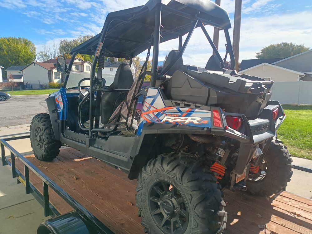 Polaris RZR 4 Side-by-Side UTV Blue and Orange Off-Road | UTVs Used ...