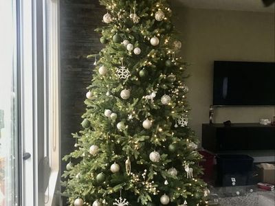 9 ft Artificial Christmas Tree with Pre-lit Warm Lights