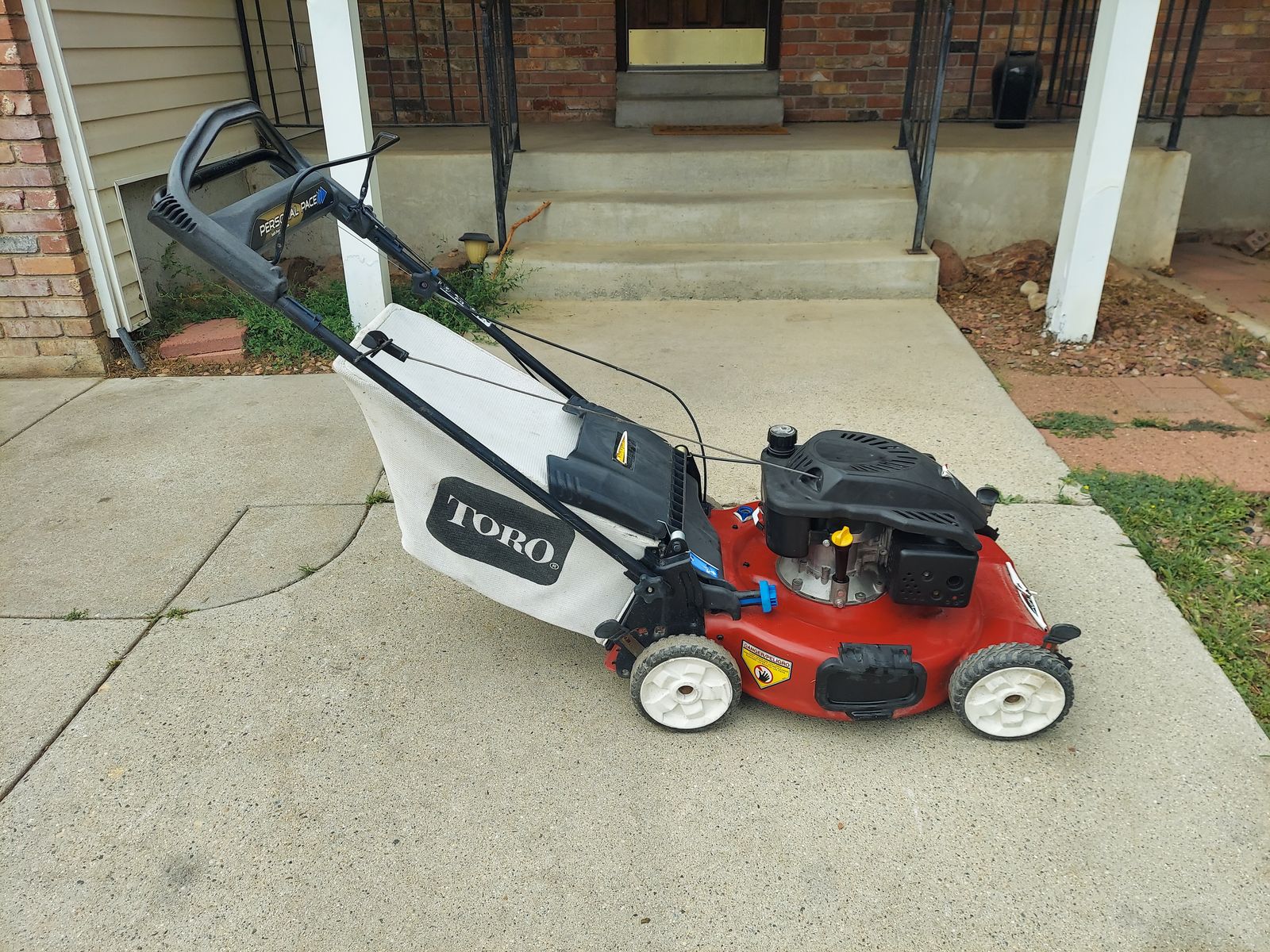 Toro rear wheel drive bagged mower