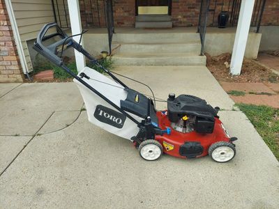 Toro rear wheel drive bagged mower