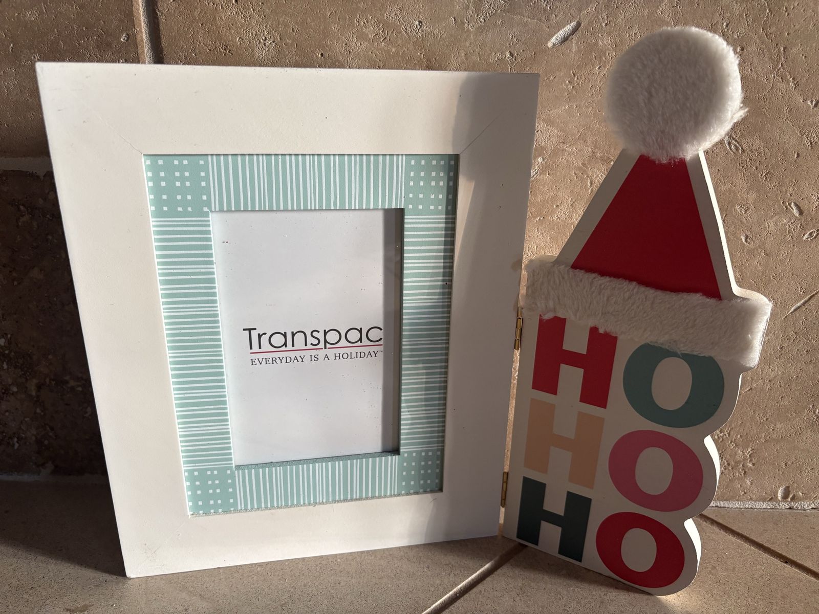 New Ho Ho Ho Hinged Standing Picture Frame - 4 Available 
