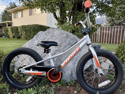 Specialized Riprock 16 Kids' Mountain Bike - Silver/Orange, All-Terrain Tires