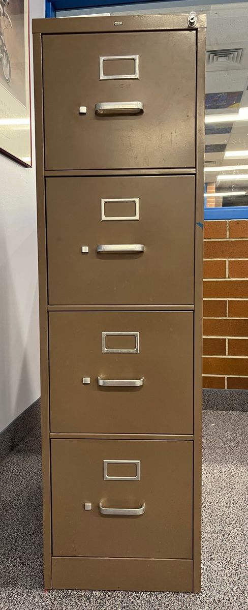 Vertical 4 Drawer Filing Cabinet Metal With Keys
