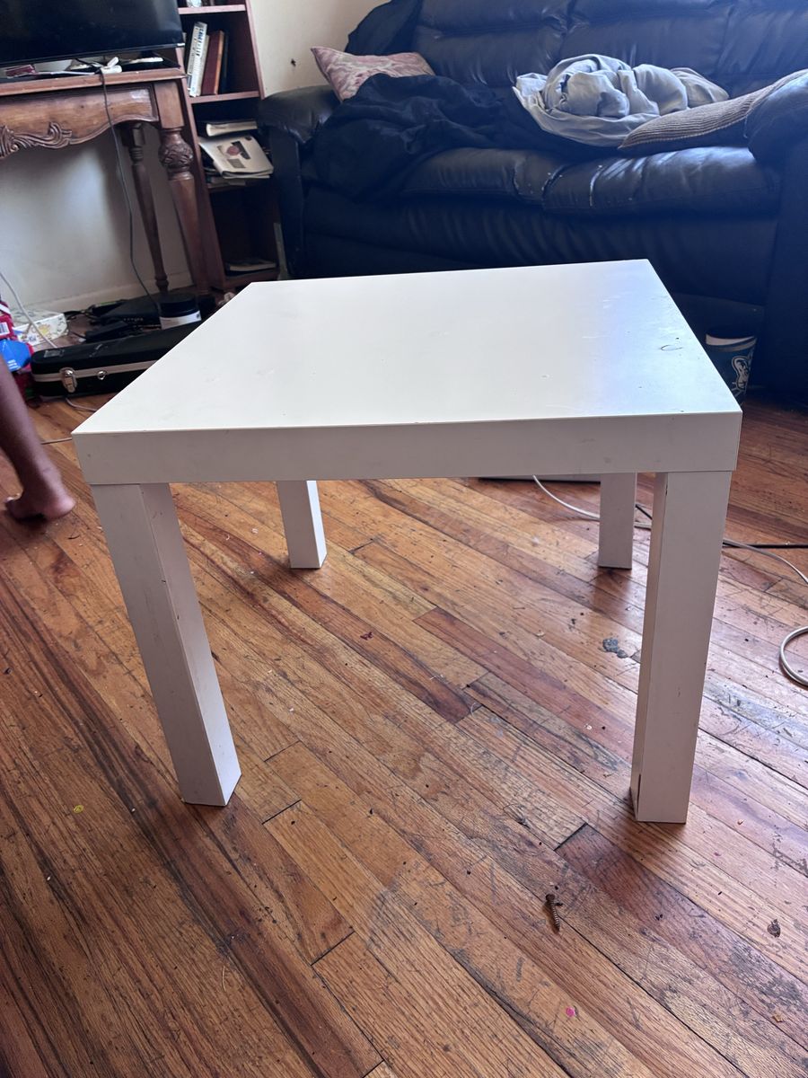 White Modern Side Table / End Table
