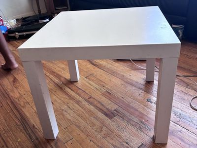 White Modern Side Table / End Table