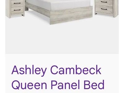 Ashley queen bed and chest of drawers