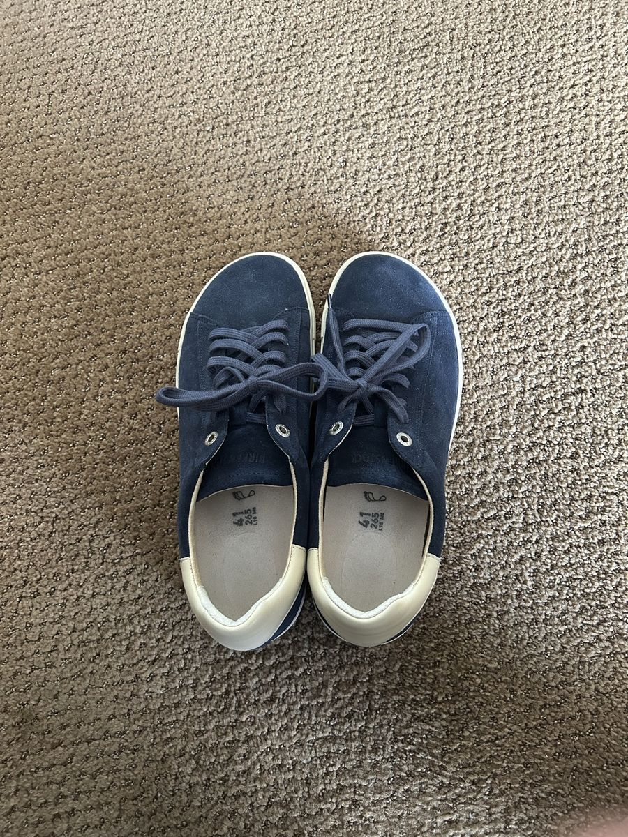 Birkenstock Bend Low Navy Suede Sneakers - Size EU 41 (US Men's 8 / Women's 10)