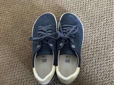 Birkenstock Bend Low Navy Suede Sneakers - Size EU 41 (US Men's 8 / Women's 10)