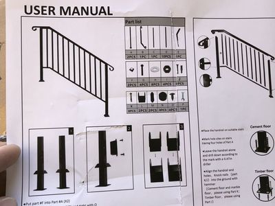 Handrail Stair Railing Kit for Steps - New in Box