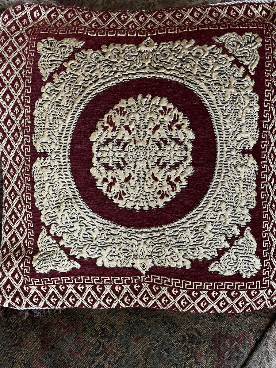 New Set of 6 Decorative Accent Cushion Pillow Cases with Reversible Oriental Tapestry Design
