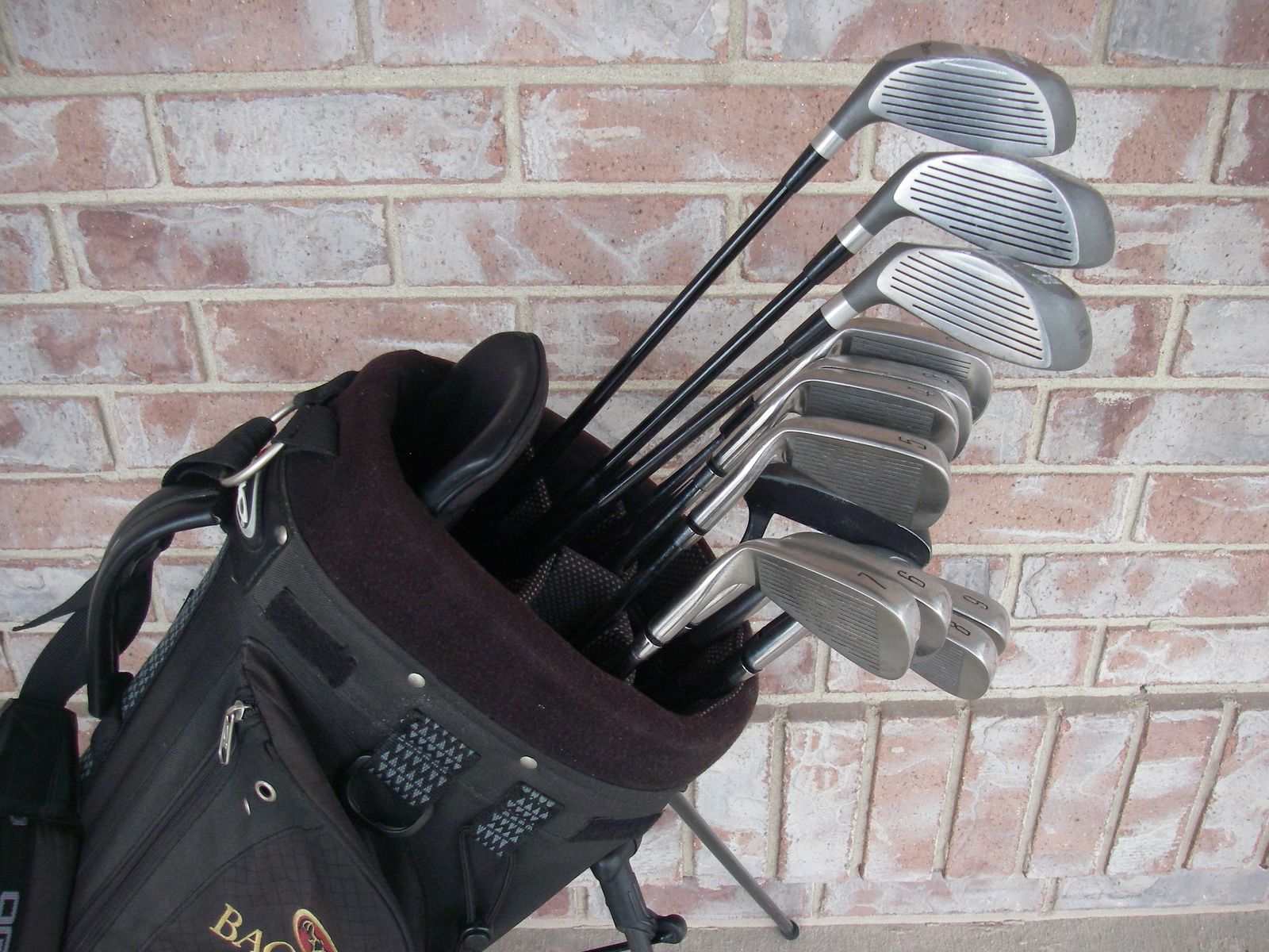 Mens KING SNAKE MR OVERSIZE Stainless Golf Clubs Set, Steel & Graphite Shafts, Drivers, Putter, OGIO Stand Bag, RH