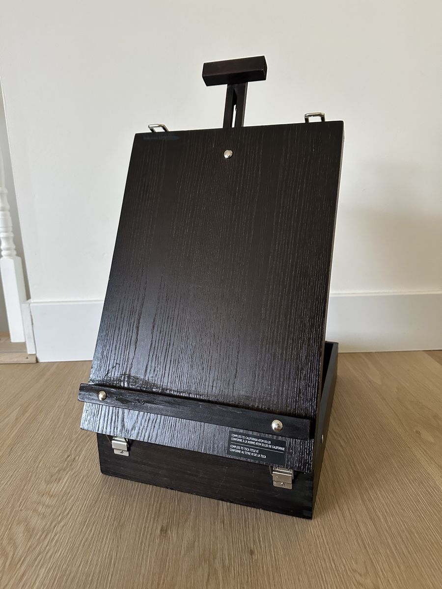 Wooden Tabletop Easel, Adjustable Angle & Storage