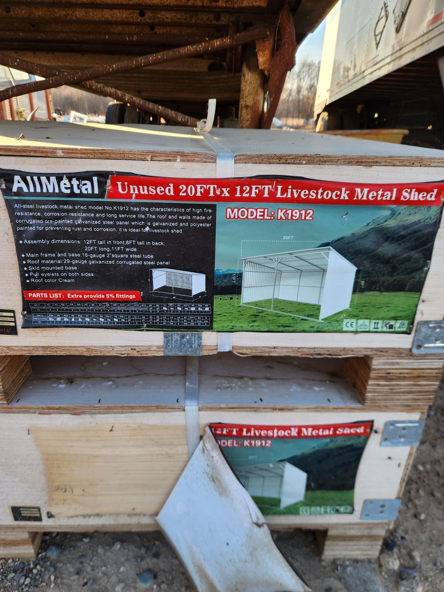 12'x20' Metal Livestock Shed