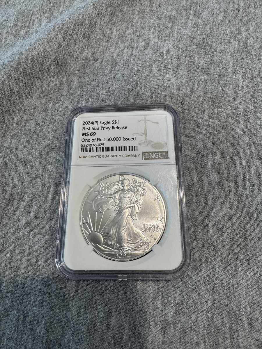 2024-(P) Star Privy American Silver Eagle - NGC MS69, First 50,000 Issued