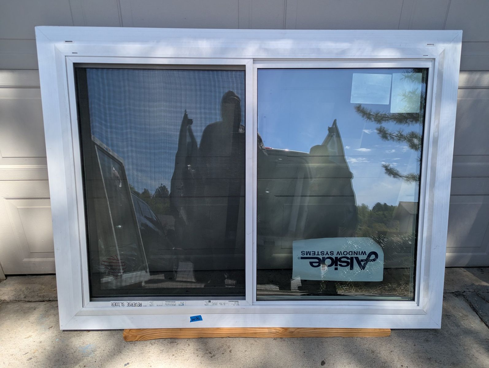 Alside 2-Lite Vinyl Sliding Window Model 3R02 59.25 x 43.75 White Stucco Flange