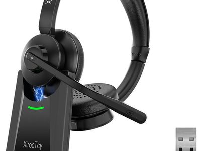 NEW Wireless Headset with Mic for Work, Bluetooth, Clear Calls, with AI Noise Cancelling Microphone (Bluetooth 5.3 & Mic Mute)