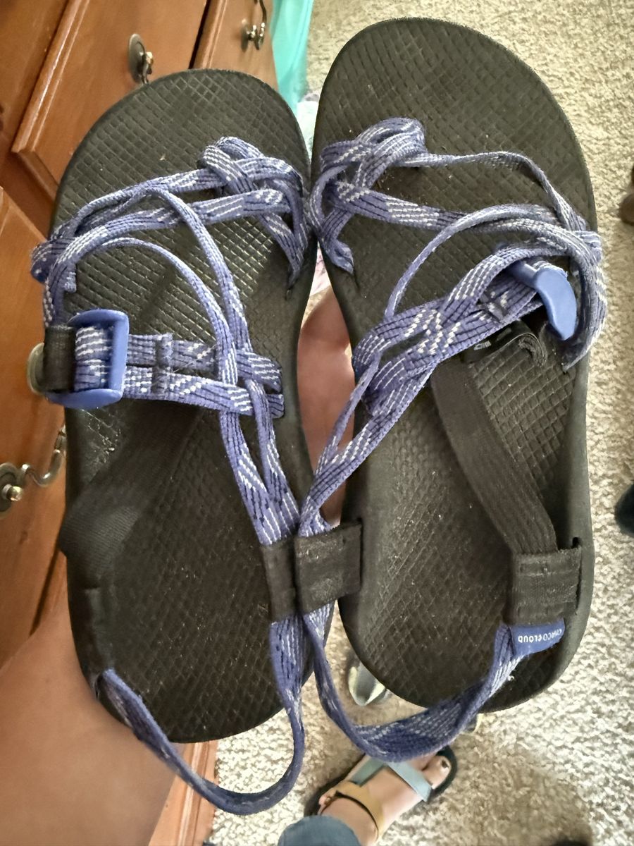 Chaco Cloud Z/Volv Sandals Blue/Black Straps Women's Size 9