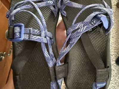 Chaco Cloud Z/Volv Sandals Blue/Black Straps Women's Size 9